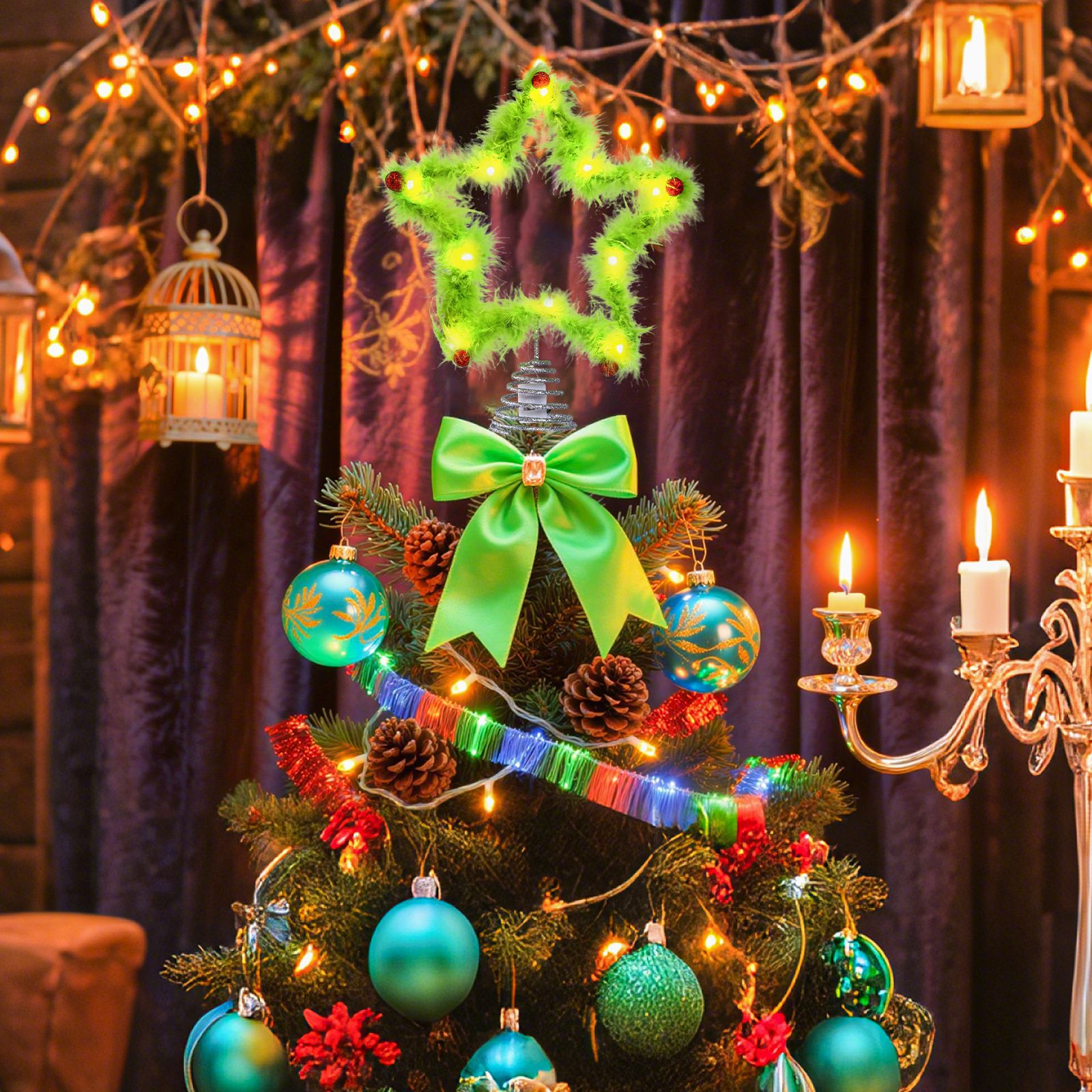 Natale Fuzzy Grinch Star Tree  - Star Tree Topper recensione e prezzo