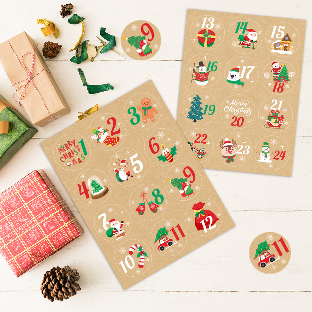 24 adesivi con numeri per cale - Advent Calendar Gift recensione e prezzo