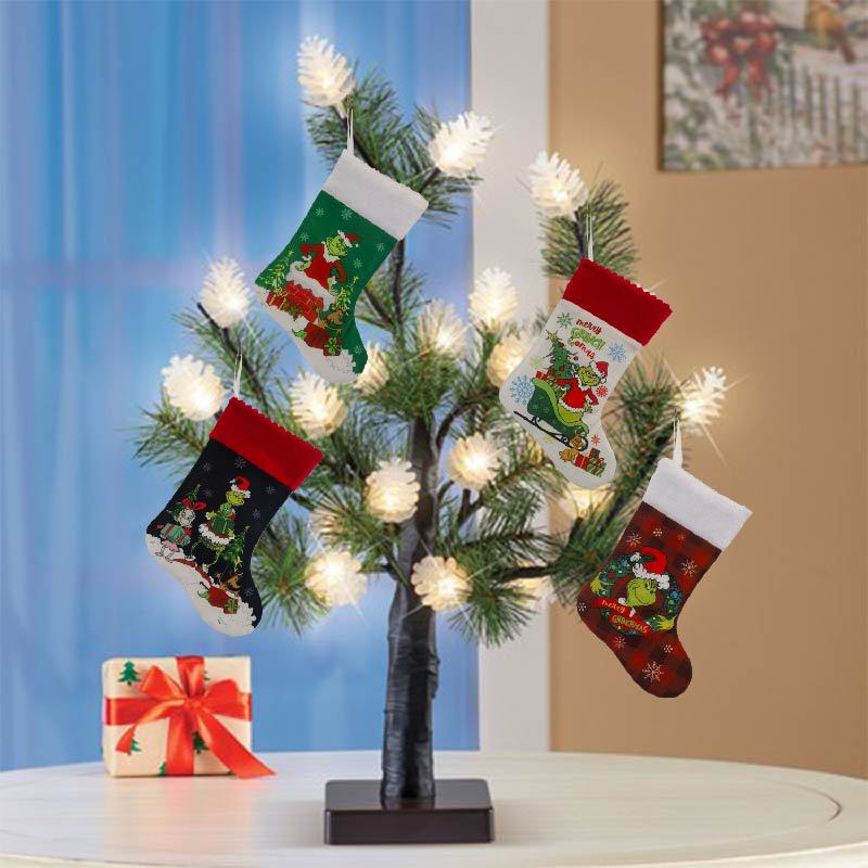 Calza natalizia Grinch Calzino - Christmas Stocking Hanging recensione e prezzo