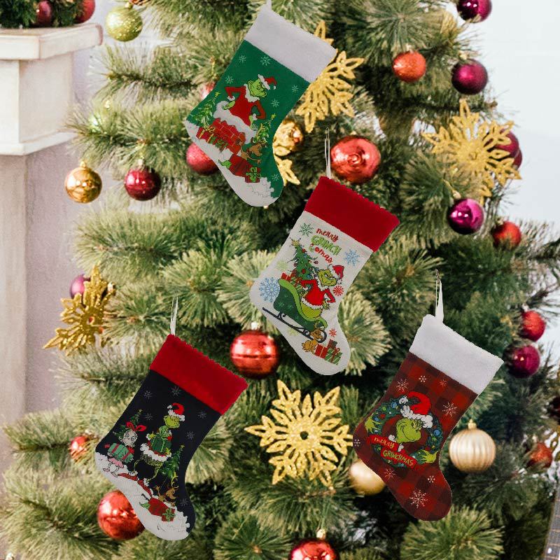Calza natalizia Grinch Calzino - Christmas Stocking Hanging recensione e prezzo