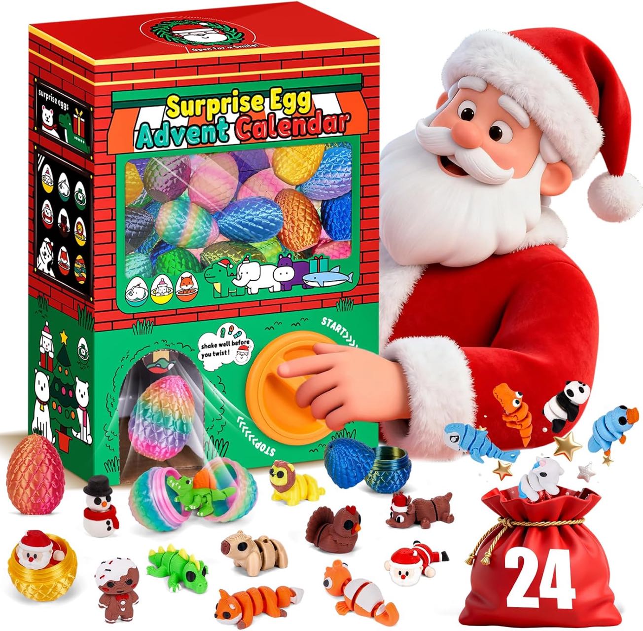 24 Pezzi Uova Sorpresa Stampat - Advent Calendar Gift recensione e prezzo