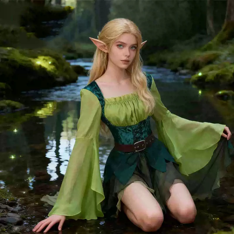 Abito da Elfo Medievale Verde  - Elf Costume Christmas recensione e prezzo